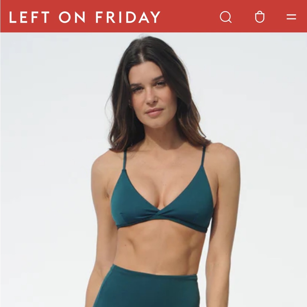 NWT Left on Friday Sweet Victory Top size Large - color Deep End (teal)